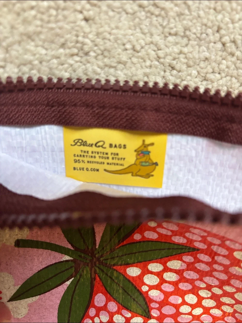 Strawberry Print Zip Pouch from BlueQ.